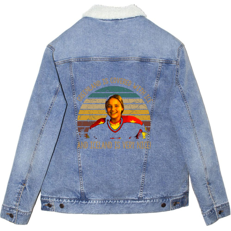 Greenland Is Covered With Ice Connie Moreau Girlm Character Unisex Sherpa-lined Denim Jacket | Artistshot