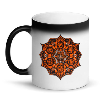 Tigers Mandala Logo Magic Mug Designed By Warning