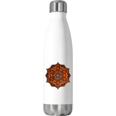 Tigers Mandala Logo Stainless Steel Water Bottle Designed By Warning