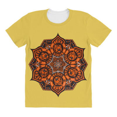 Tigers Mandala Logo All Over Women's T-shirt Designed By Warning