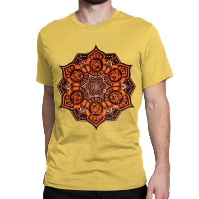 Tigers Mandala Logo Classic T-shirt Designed By Warning