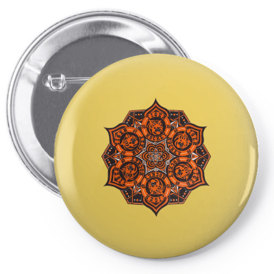 Tigers Mandala Logo Pin-back Button Designed By Warning