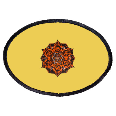 Tigers Mandala Logo Oval Patch Designed By Warning