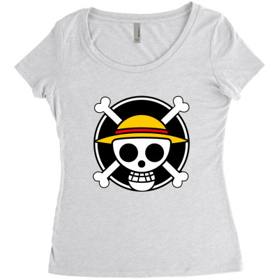 Pirate Anime Story Women's Triblend Scoop T-shirt Designed By Warning