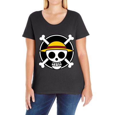 Pirate Anime Story Ladies Curvy T-shirt Designed By Warning