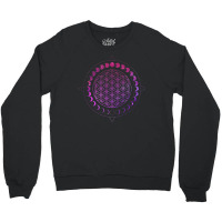 Hot Trend Moon Phases Flower Of Life Mandala Divine Geometry Astrology Crewneck Sweatshirt | Artistshot