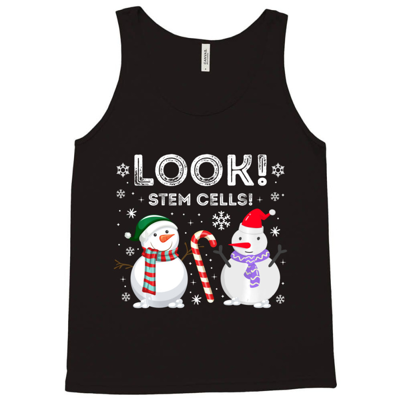 Stem Cell Snowman Christmas Science Humor Biology Lab Tank Top | Artistshot