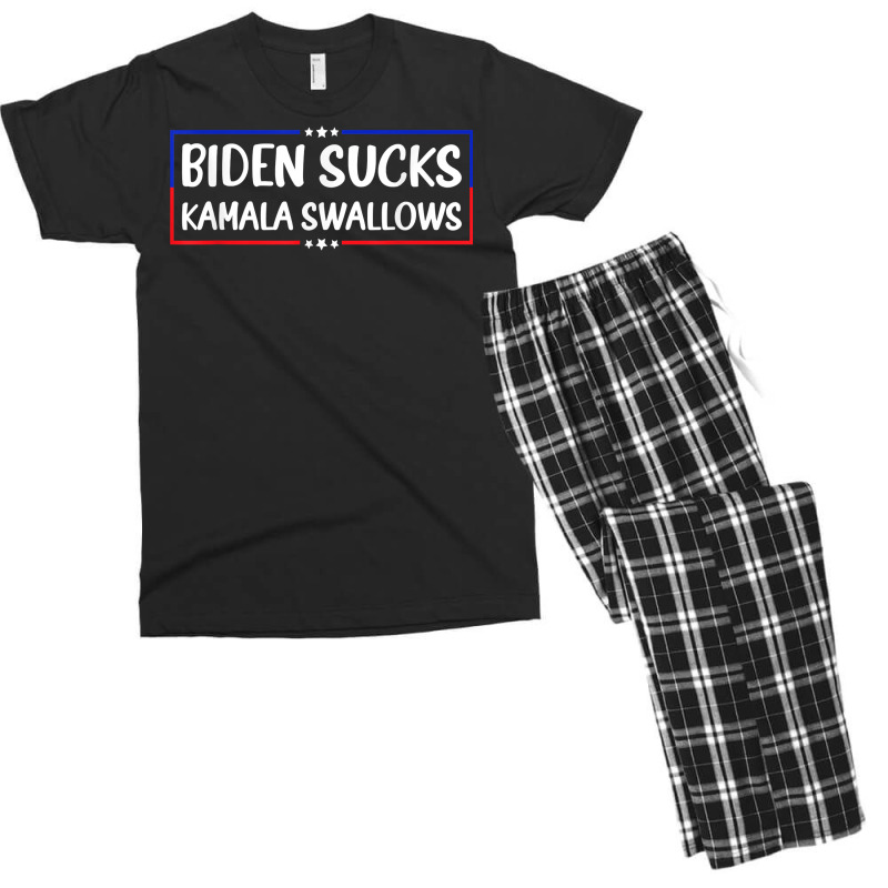 Biden Sucks Kamala Swallows Funny Biden And Kamala T Shirt Men's T-shirt Pajama Set | Artistshot