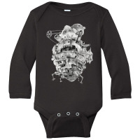 Trending Howl's Moving Castle-b5plw Long Sleeve Baby Bodysuit | Artistshot