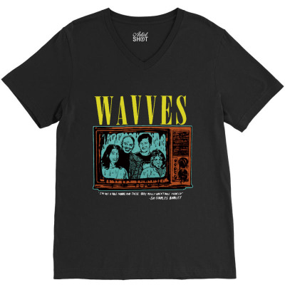 Wavves Group Band V-neck Tee Designed By Warning