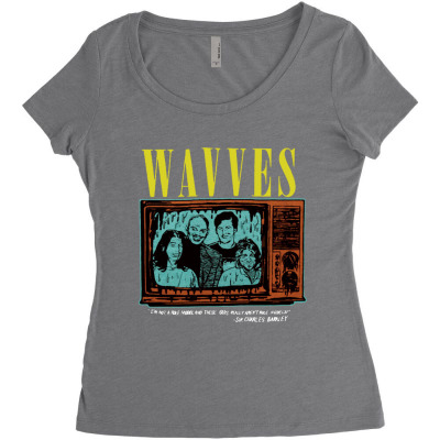 Wavves Group Band Women's Triblend Scoop T-shirt Designed By Warning