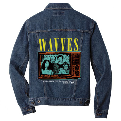 Wavves Group Band Men Denim Jacket Designed By Warning