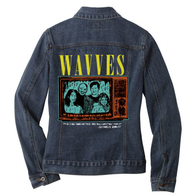 Wavves Group Band Ladies Denim Jacket Designed By Warning
