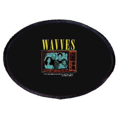 Wavves Group Band Oval Patch Designed By Warning
