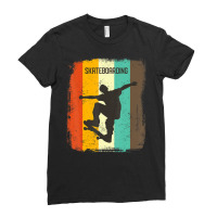 Hot Trend Skateboarding Male Retro 70s Vintage Skater Boy Ladies Fitted T-shirt | Artistshot