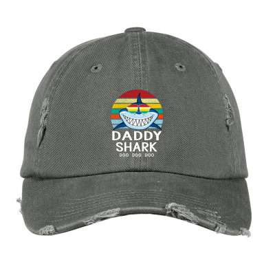 Fun Daddy Shark Vintage Cap Designed By Warning