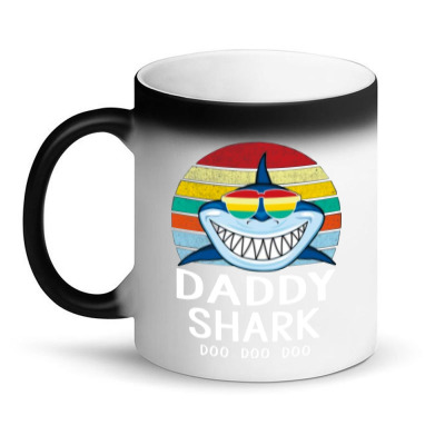 Fun Daddy Shark Magic Mug Designed By Warning