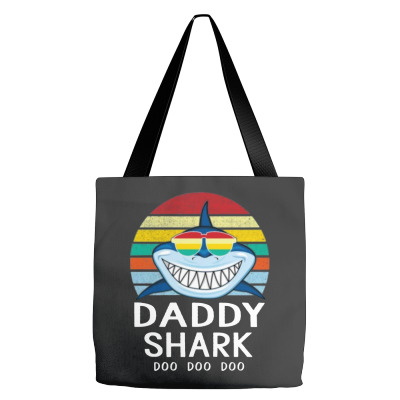 Fun Daddy Shark Tote Bags Designed By Warning