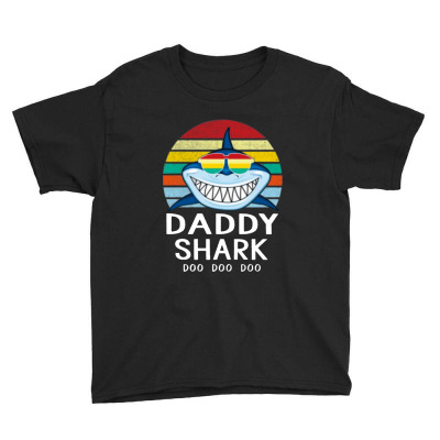 Fun Daddy Shark Youth Tee Designed By Warning