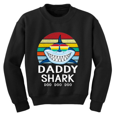 Fun Daddy Shark Youth Sweatshirt Designed By Warning