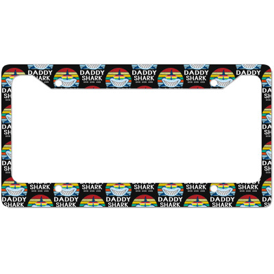 Fun Daddy Shark License Plate Frame Designed By Warning