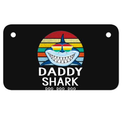 Fun Daddy Shark Motorcycle License Plate Designed By Warning