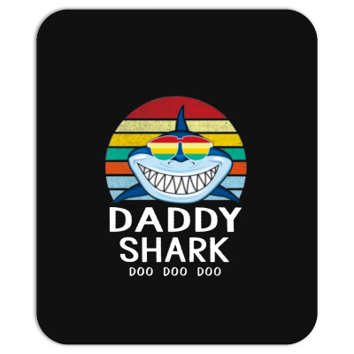 Fun Daddy Shark Mousepad Designed By Warning