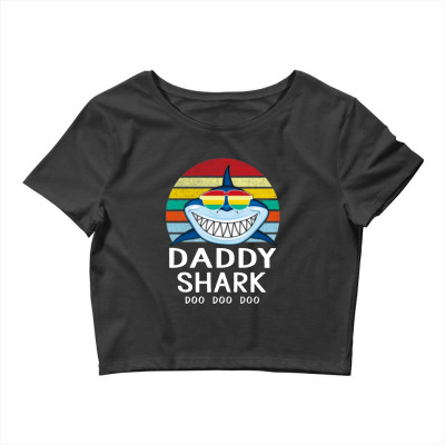 Fun Daddy Shark Crop Top Designed By Warning