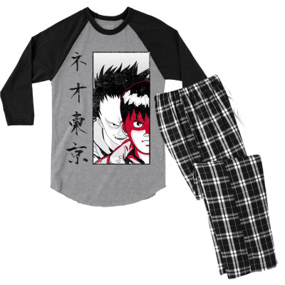 Future Anime Movie Men's 3/4 Sleeve Pajama Set Designed By Warning