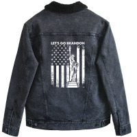 Statue Of Liberty Let’s Go Brandon American Flag 2021 Unisex Sherpa-lined Denim Jacket | Artistshot