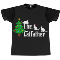 The Cat Father Funny Christmas Cat Dad Graphic T-shirt | Artistshot