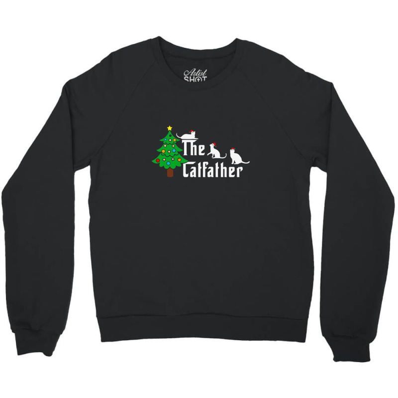 The Cat Father Funny Christmas Cat Dad Crewneck Sweatshirt by salma55 | Artistshot