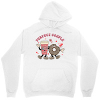 Perfect Couple Cute Donut And Coffee Funny Valentine Couples T Shirt Unisex Hoodie | Artistshot