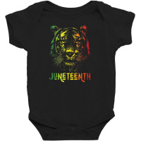 Tiger Juneteenth Cool Black History African American Flag Baby Bodysuit | Artistshot