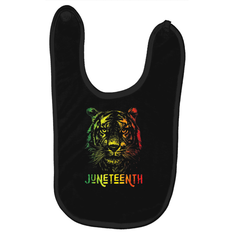 Tiger Juneteenth Cool Black History African American Flag Baby Bibs by salma55 | Artistshot