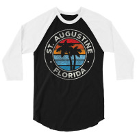 Hot Trend St. Augustine Florida Fl Vintage Retro 70s 3/4 Sleeve Shirt | Artistshot