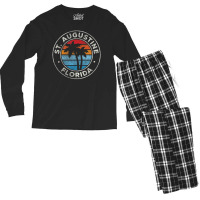 Hot Trend St. Augustine Florida Fl Vintage Retro 70s Men's Long Sleeve Pajama Set | Artistshot