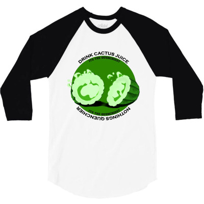 Cactus Juice Logo 3/4 Sleeve Shirt Designed By Warning