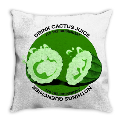 Cactus Juice Logo Throw Pillow Designed By Warning
