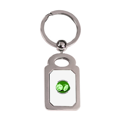 Cactus Juice Logo Silver Rectangle Keychain Designed By Warning