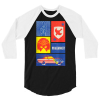 Peacemaker Sign, Shield, Helmet And Car T Shirt 3/4 Sleeve Shirt | Artistshot