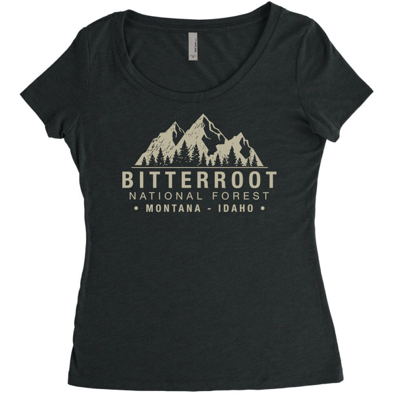 Bitterroot National Forest Montana Idaho Pullover Women's Triblend Scoop T-shirt by DonnaSchennum1234 | Artistshot