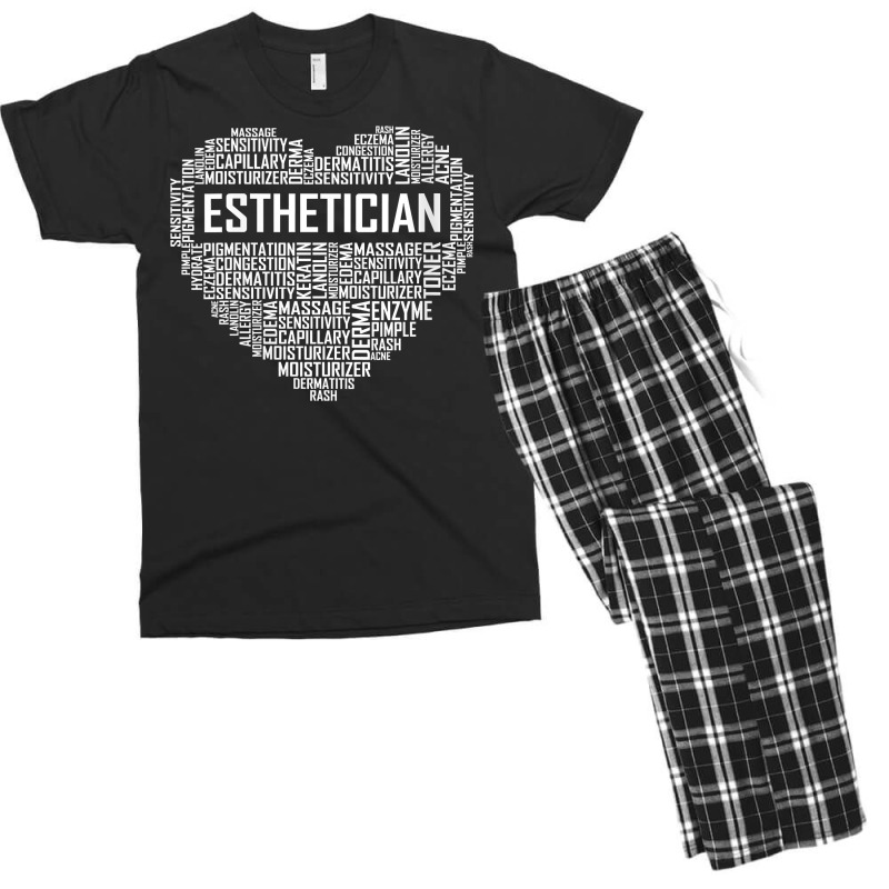 Womens Esthetician Heart Gifts Aesthetician Beautician Love Gift V Nec Men's T-shirt Pajama Set | Artistshot