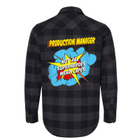 Production Manager Funny Superhero Job T Shirt Flannel Shirt | Artistshot