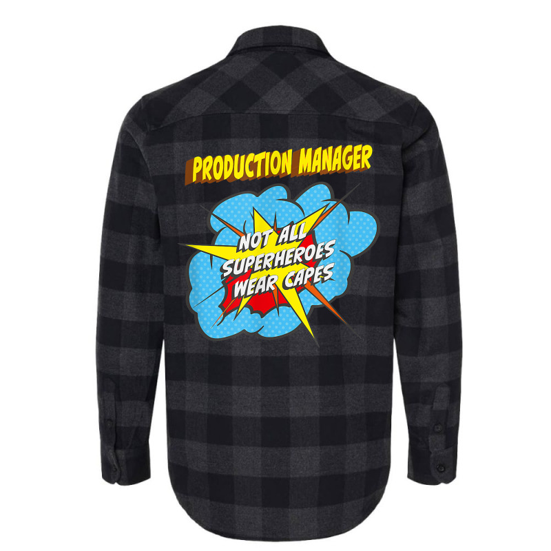 Production Manager Funny Superhero Job T Shirt Flannel Shirt | Artistshot