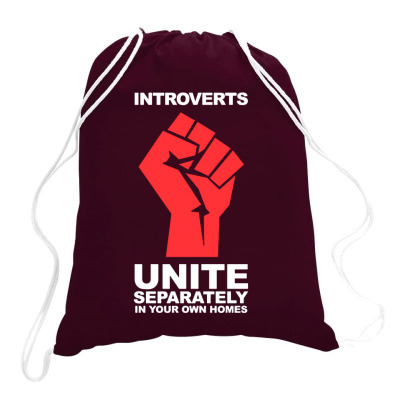 Dont Introverts Drawstring Bags Designed By Warning