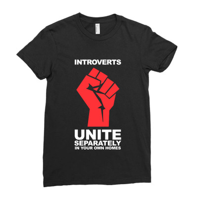 Dont Introverts Ladies Fitted T-shirt Designed By Warning