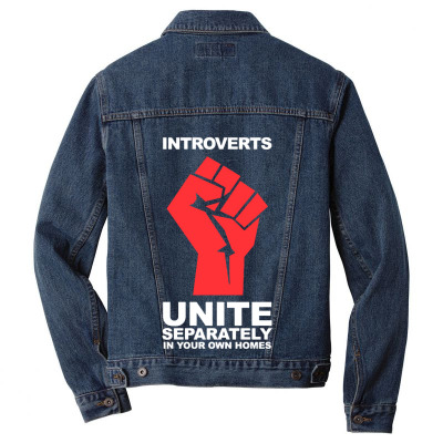 Dont Introverts Men Denim Jacket Designed By Warning