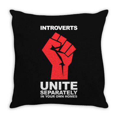 Dont Introverts Throw Pillow Designed By Warning