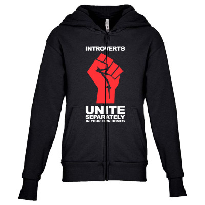 Dont Introverts Youth Zipper Hoodie Designed By Warning